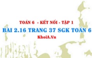 Bài 2.16 trang 37 SGK Toán 6 tập 1 Kết nối tri thức